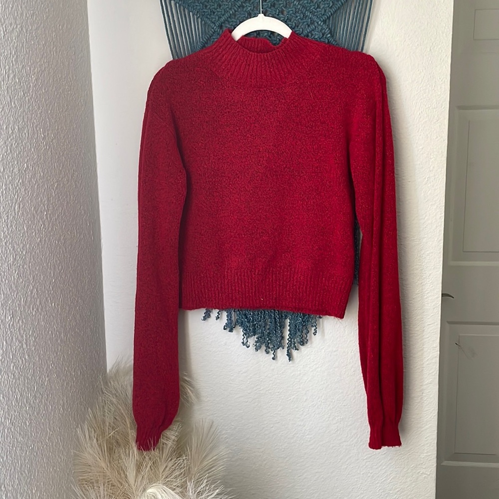 Gorgeous red sweater.